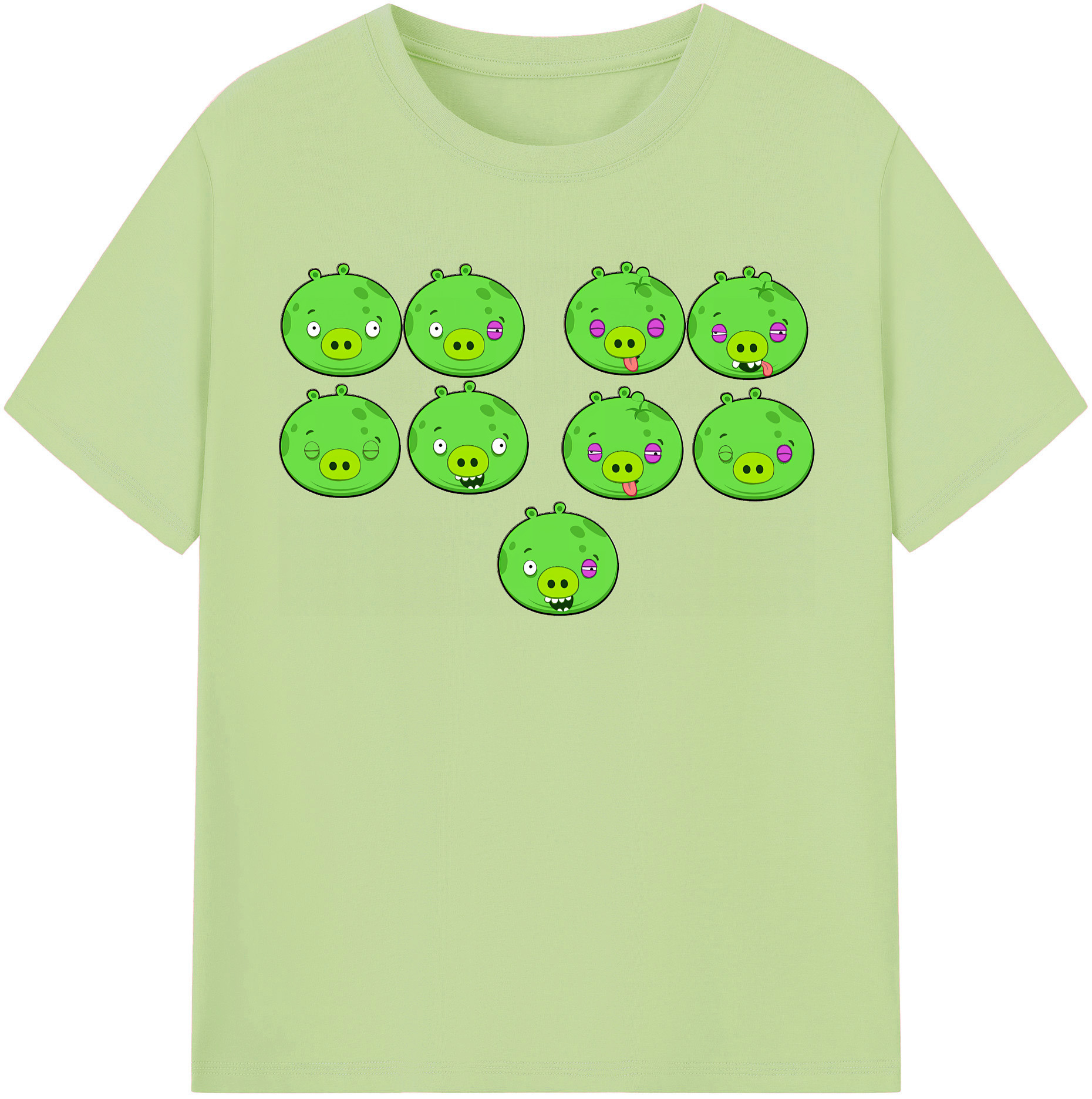 （画像用） Angry Birds アングリーバード 綿100％半袖Tシャツ（フロントプリント）